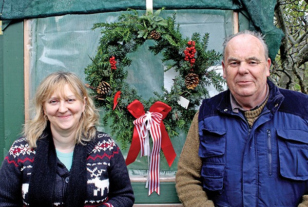 Pictured: Mary May and Kevin Corr from the Heritage Gardens.