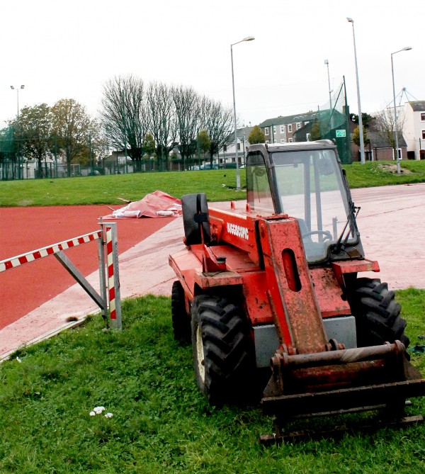 Pictured: Ongoing development at Irishtown Stadium.