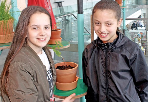 Pictured Above: Chloe Rimmer Ryan and Amber Bewley at the Science Gallery. 