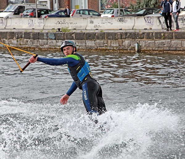 Pictured: 15 year old Brian Kavanagh who now competes at European Championship level.  He first started cable wakeboarding with Wakedock when they opened four years ago. Brian is sponsored by Wakedock, who are very proud of his achievements.