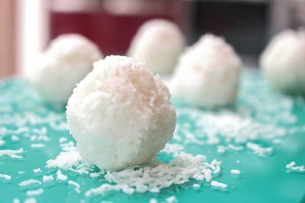 Pictured: White coconut snowballs. 