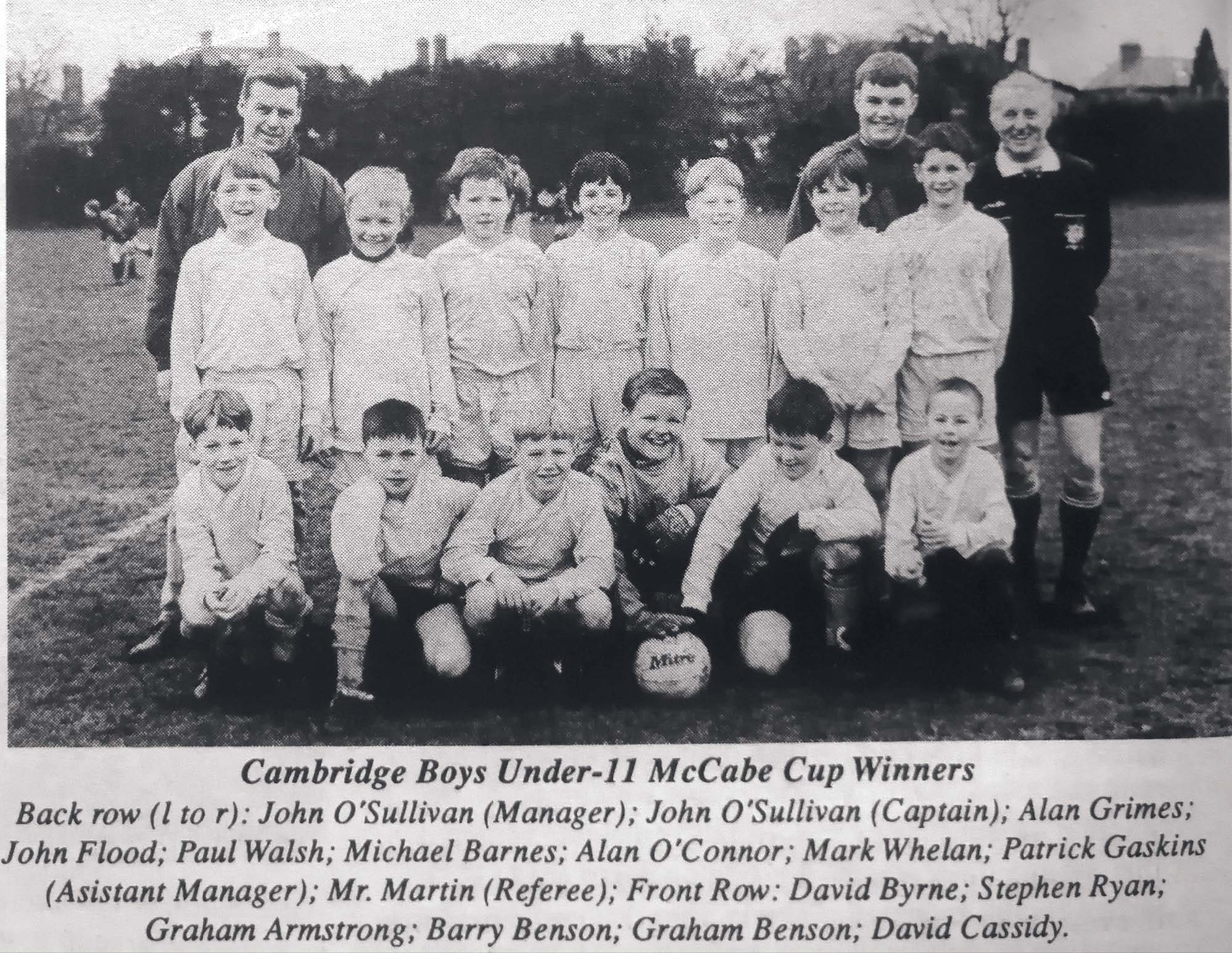 Cambridge Boys U11 are the McCabe Cup winners