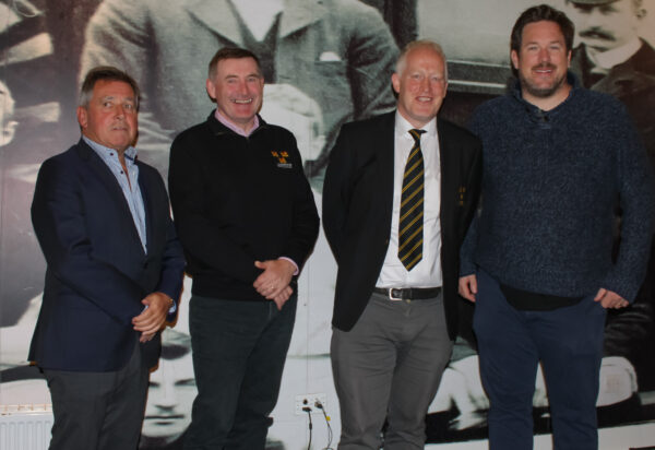 Mick Dawson chairman, Conor Shaw vice president, Stephen Rooney president and Graham Quinn community liaison officer