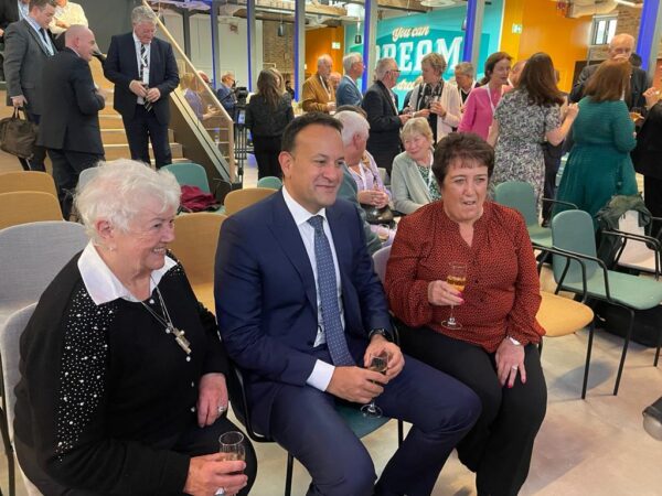 Betty Ashe, Taoiseach Leo Varadkar, Deloris Wilson at the official opening of Flour Mills.
